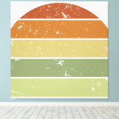 Distrestierter Retro-Sonnenuntergang Leinwanddruck (Insitu (Holzboden))