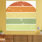 Distrestierter Retro-Sonnenuntergang Leinwanddruck (Insitu (Wohnzimmer))