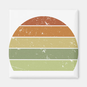 Distrestierter Retro-Sonnenuntergang Magnet