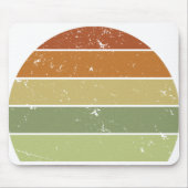 Distrestierter Retro-Sonnenuntergang Mousepad (Vorne)