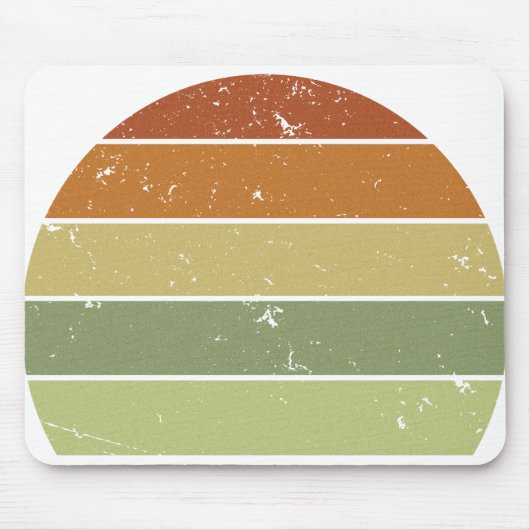 Distrestierter Retro-Sonnenuntergang Mousepad (Vorne)