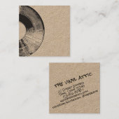 Distrestierter Vinyl Quadratische Visitenkarte (Vorne/Hinten)