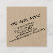 Distrestierter Vinyl Quadratische Visitenkarte (Rückseite)
