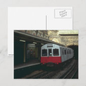 District" line tube train westbound postkarte (Vorne/Hinten)