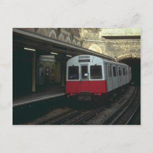 District" line tube train westbound postkarte