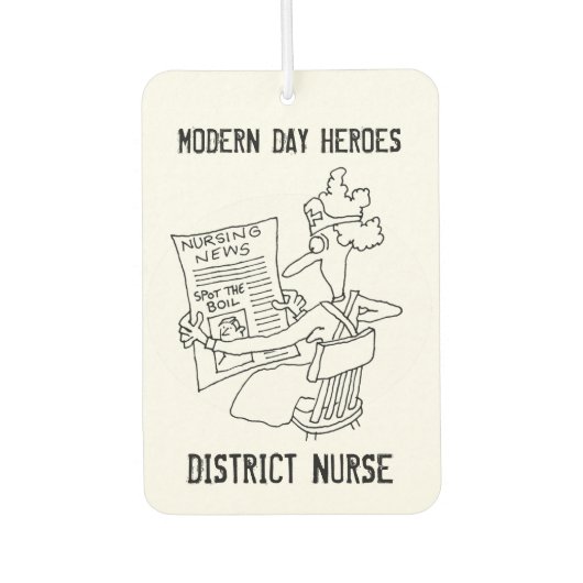 District Nurse Cartoon Autolufterfrischer (Vorderseite)