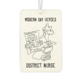 District Nurse Cartoon Autolufterfrischer (Rückseite)