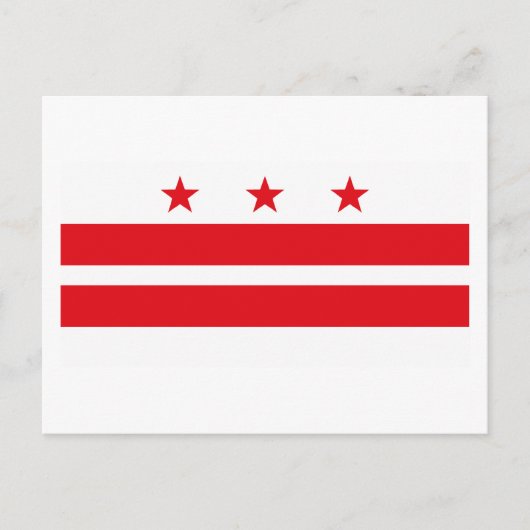District of Columbia Flag Postcard Postkarte (Vorderseite)