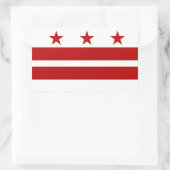 District of Columbia Flag Rechteckiger Aufkleber (Tasche)