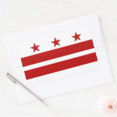 District of Columbia Flag Rechteckiger Aufkleber (Umschlag)