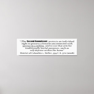 District of Columbia / Heller, 554 U.S. 570 2008 Leinwanddruck