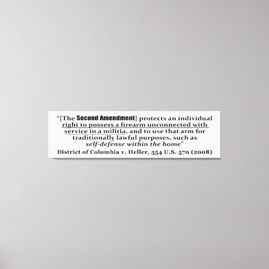 District of Columbia / Heller, 554 U.S. 570 2008 Leinwanddruck (Vorderseite)