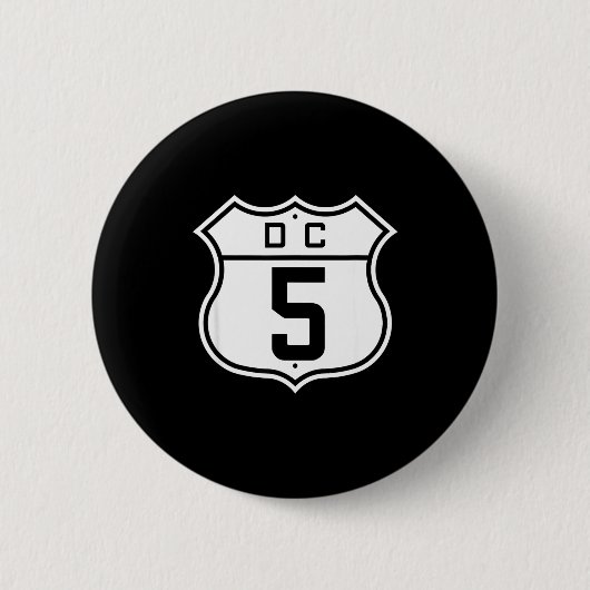 District Of Columbia Highway 5 Sign Dc-5 State Hwy Button (Vorderseite)