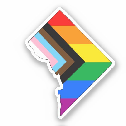 District of Columbia Pride LGBTQ Pride Aufkleber (Vorderseite)