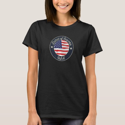District of Columbia Souvenir Retro Graphic Premiu T-Shirt (Vorderseite)