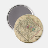 District of Columbia Zivil War Era Map Magnet (Vorderseite/Rückseite)