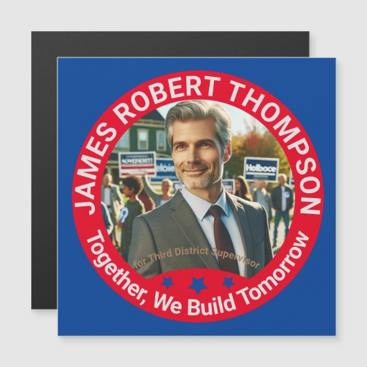 District Supervisor Campaign Magnetic Card Magnetkarte (Vorne/Hinten)