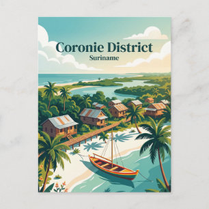Distrikt Coronie Suriname Postkarte