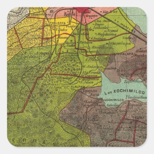 Distrito Bundesstaatlich, Mexiko 2 Quadratischer Aufkleber (Vorderseite)