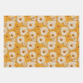 Disy und Sonnenblumen bemaltes Lederaussehen Geschenkpapier Set (Vorderseite 2)