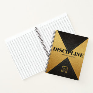 Disziplin baut alles auf Fitness Motivation Notizblock