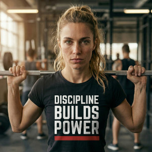 Disziplin baut Kraft Workout Gym T-Shirt