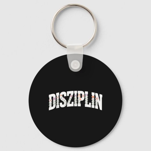 Disziplin Blumen Boho Design Motivation Srt Schlüsselanhänger (Vorderseite)