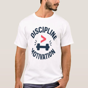 Disziplin größer als Motivation - Fitnessstudio Fi T-Shirt