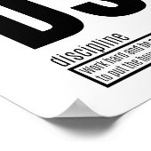 Disziplin - grundlegende Erfolgsfaktoren Poster (Ecke)