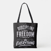 Disziplin Heute Freiheit Morgen Tasche (Rückseite)
