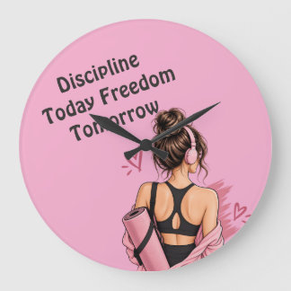 Disziplin Heute Freiheit Morgen Wanduhr