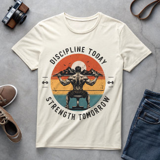 Disziplin heute, Stärke morgen Vintage Fitnessstud T-Shirt