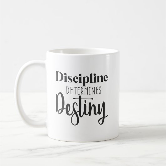 Disziplin - Hustle, Fitness, Erfolg Motivierend Kaffeetasse (Links)
