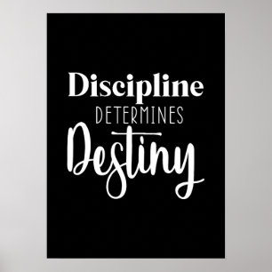 Disziplin - Hustle, Fitness, Erfolg Motivierend Poster