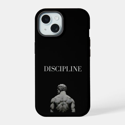 Disziplin iPhone 15 Hülle (Rückseite)