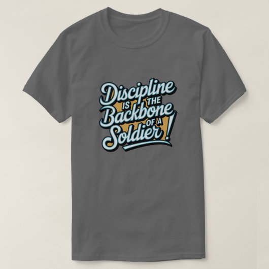 Disziplin ist der T - Shirt der Typografie im Hint (Design vorne)