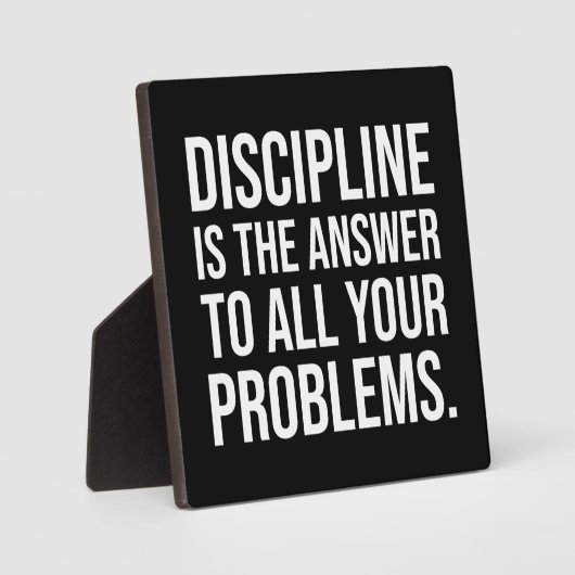 Disziplin ist die Antwort, Gym, Hustel, Erfolg Fotoplatte (Vorderseite)