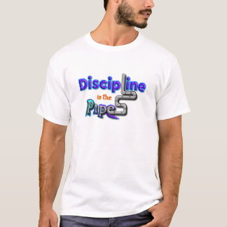 Disziplin ist die Pipeline-Motivations-Typografie T-Shirt