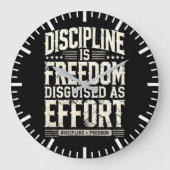 Disziplin ist Freiheit, die als Bemühen, Erfolg ge Große Wanduhr (Vorderseite)