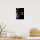 Disziplin ist Freiheit extrem Nah hoch Löwenkopf Poster (Küche)