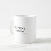 Disziplin ist Freiheit Kaffeetasse (Vorderseite Links)