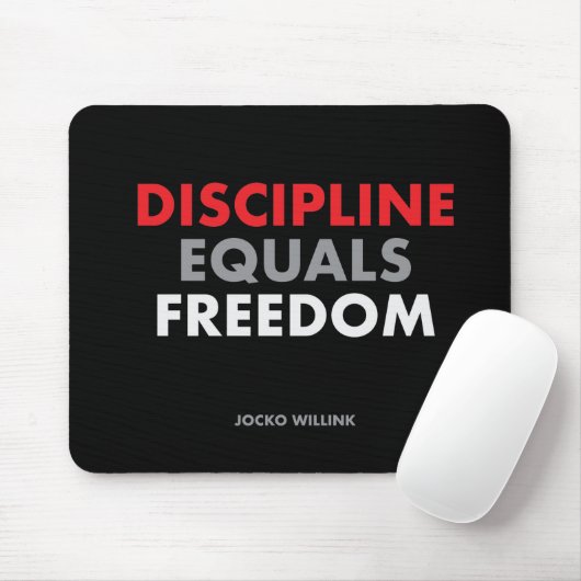 "Disziplin ist gleich Freiheit" Jocko Willink Mousepad (Mit Mouse)