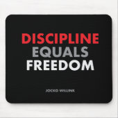 "Disziplin ist gleich Freiheit" Jocko Willink Mousepad (Vorne)