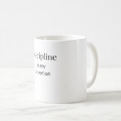 Disziplin ist mein Hingabe-Mug Kaffeetasse (VorderseiteRechts)