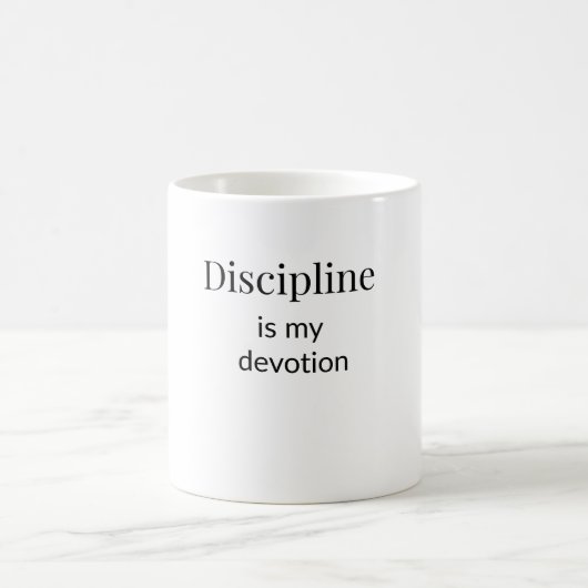 Disziplin ist mein Hingabe-Mug Kaffeetasse (Mittel)