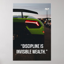 Disziplin ist unsichtbarer Reichtum Supercar Zitat