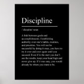 Disziplin, Motivation, Zitat, Fitness, Inspiration Poster (Vorne)