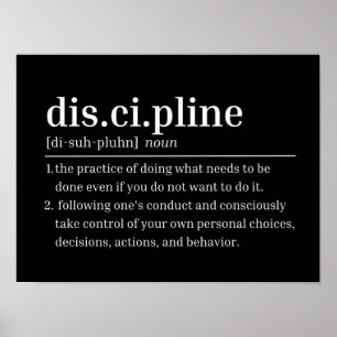 Disziplin Motivations Fitnessstudio Poster