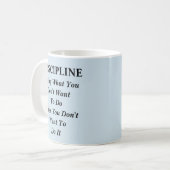 Disziplin - neue Definition Kaffeetasse (Vorderseite Links)