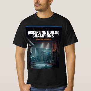 Disziplin schafft Champions — Fitness-Motivation S T-Shirt